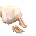 Crystal wedding shoes for women 2025 new xiuhe bridal shoes stiletto high heels