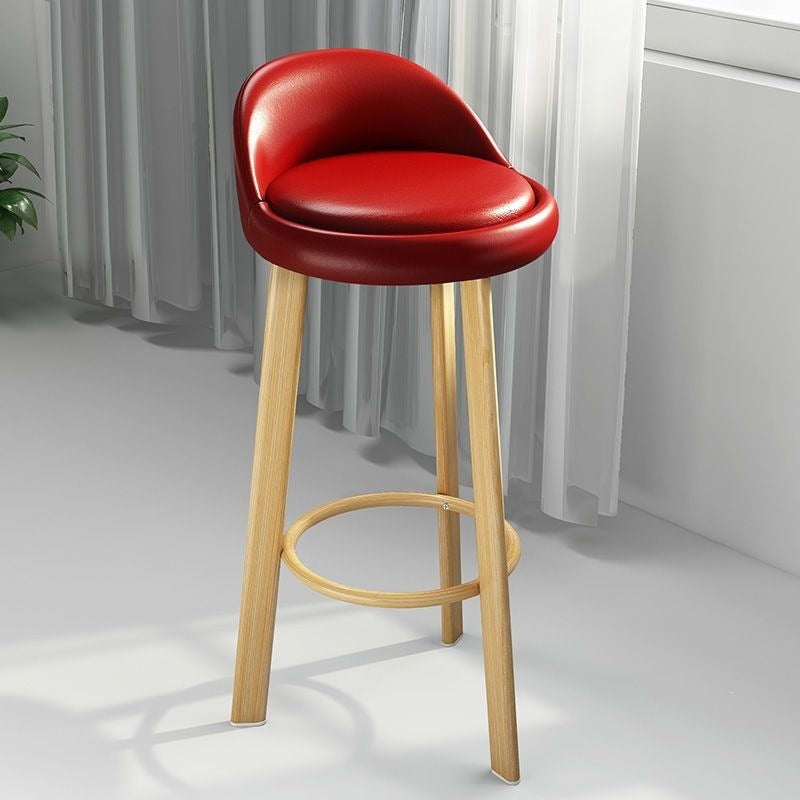 Bar stool, light luxury modern minimalist design, backrest included, bar-specific chair, high stool for home use, bar chair, solid wood