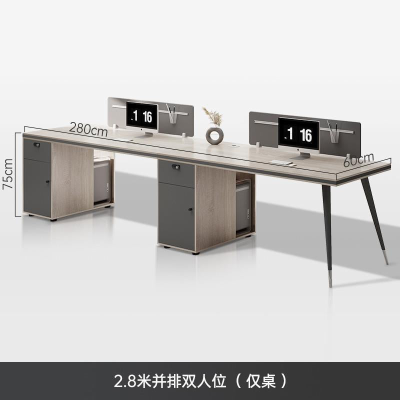 Staff office desk and chair combination casual modern double four-person seat staff table six-person slot screen office table