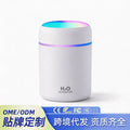 Customizable mini desktop air humidifier with ambient light - portable spray for office, home, and car