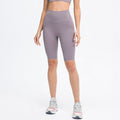 Spring/summer new arrival: seamless double-sided brushed yoga shorts - high-waisted, stretchy, outdoor sports capris for women (model: dk066)