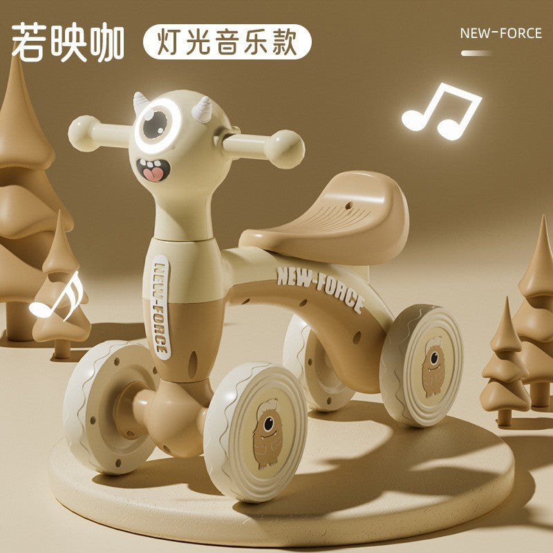 Balance bike for 1 to 3 years old, pedal-free scooter, toy car, indoor and outdoor, boys and girls, toddler scooter, cross-border supply