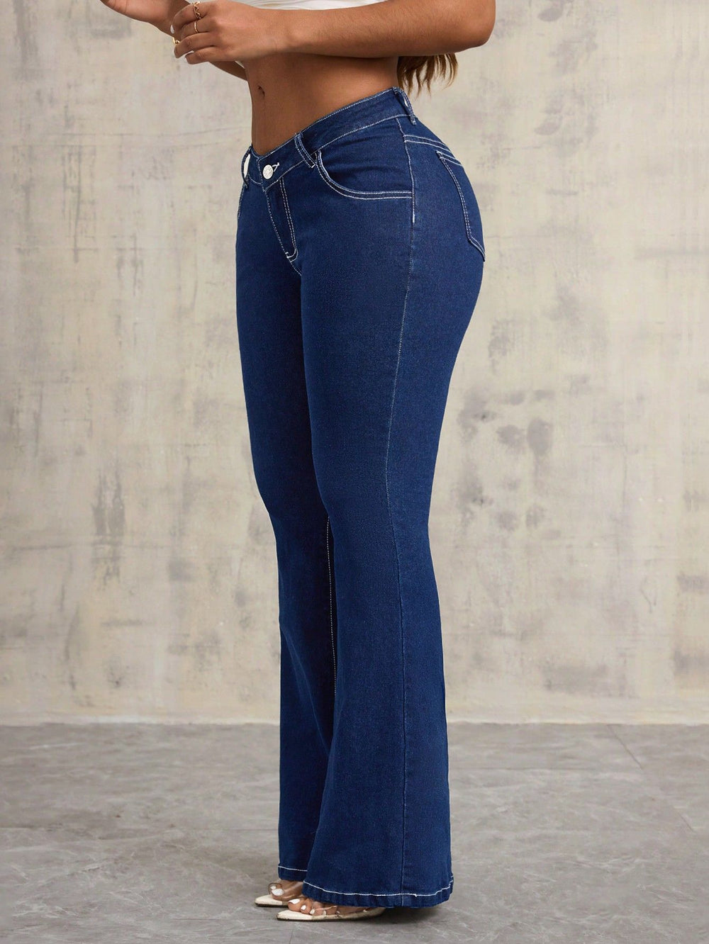 X-spot-65775# cross-border women's fashion european and american foreign trade fashion versatile slim elastic denim pants