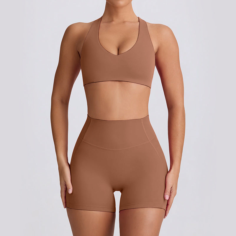 New arrival cross-border sports intimates sling nude yoga clothes outdoor fitness quick-drying yoga pants yoga clothes suit for women