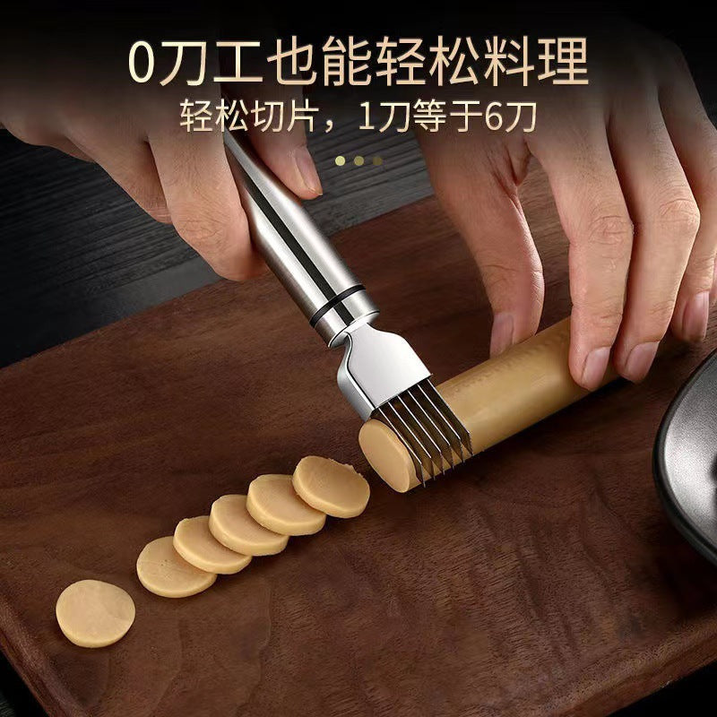 Stainless steel onion chopper - multi-functional vegetable slicer, grater, and kitchen gadget for chopping onions, scallions, garlic, and more