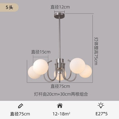 Bauhaus living room chandelier medieval vintage study bedroom light French creative Nordic art magic bean lighting