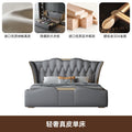 Genuine leather bed italianaccessible luxury master bedroom 1.8m double bed 1.5mcasual 2m leather soft-packed storage bed