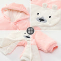 Baby onesie fall and winterthickened bear pajamasheattechoutwearlong sleeveshaya infant korean stylechildren's clothing hooded