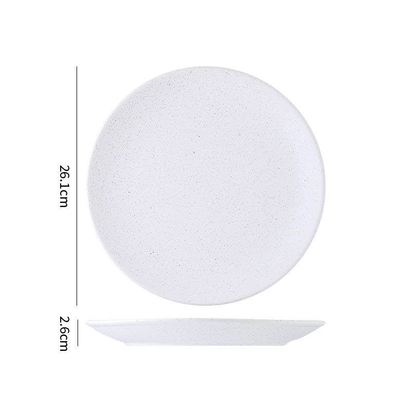 Minimalist and high-end ceramic bowls, plates, and dishes - creative, simple style for hotel restaurants, home use, western cuisine, steak plates, and dessert plates