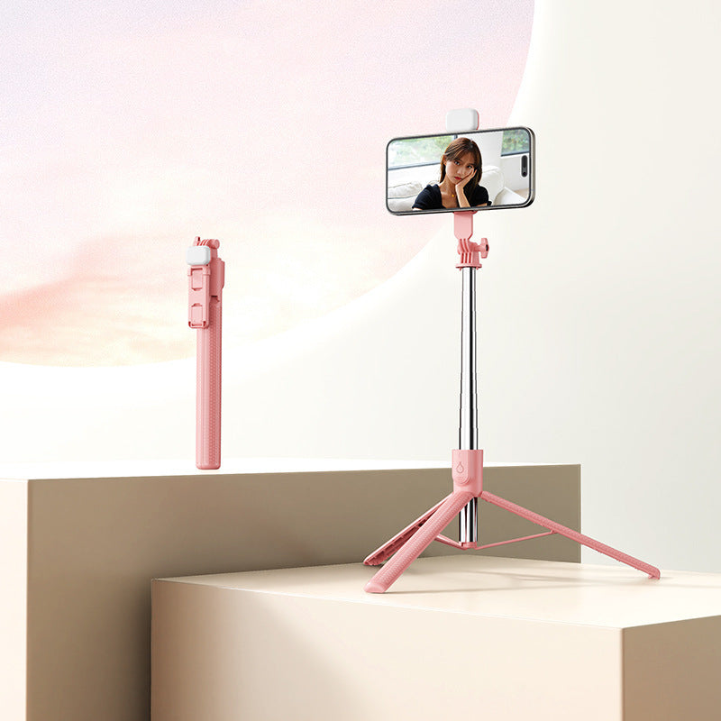 r7l selfie stick 1.7m handheld stabilizer anti-shake r7l telescopic bluetooth remote fill light phone holder
