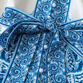 e-commerce women's clothing for europe and the us:  &   summer fashion mid-sleeve tie-up floral dress