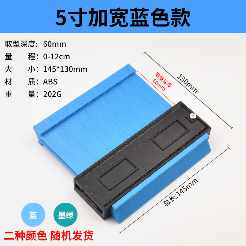 Multi-functional profile gauge for arching, mold taking, contouring, and measuring: ideal for plaster lines, decorative arcs, tile installation, and irregular woodworking