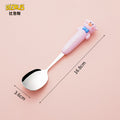 High-quality, adorable cartoon children's cutlery set featuring a cute bear design. includes a fork, spoon, and is perfect for school lunches. made of durable silicone, these portable forks and spoons are available for wholesale