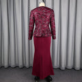 New plus size sequin party dress - 3d floral slim fit patchwork long sleeve banquet cocktail elegant evening gown