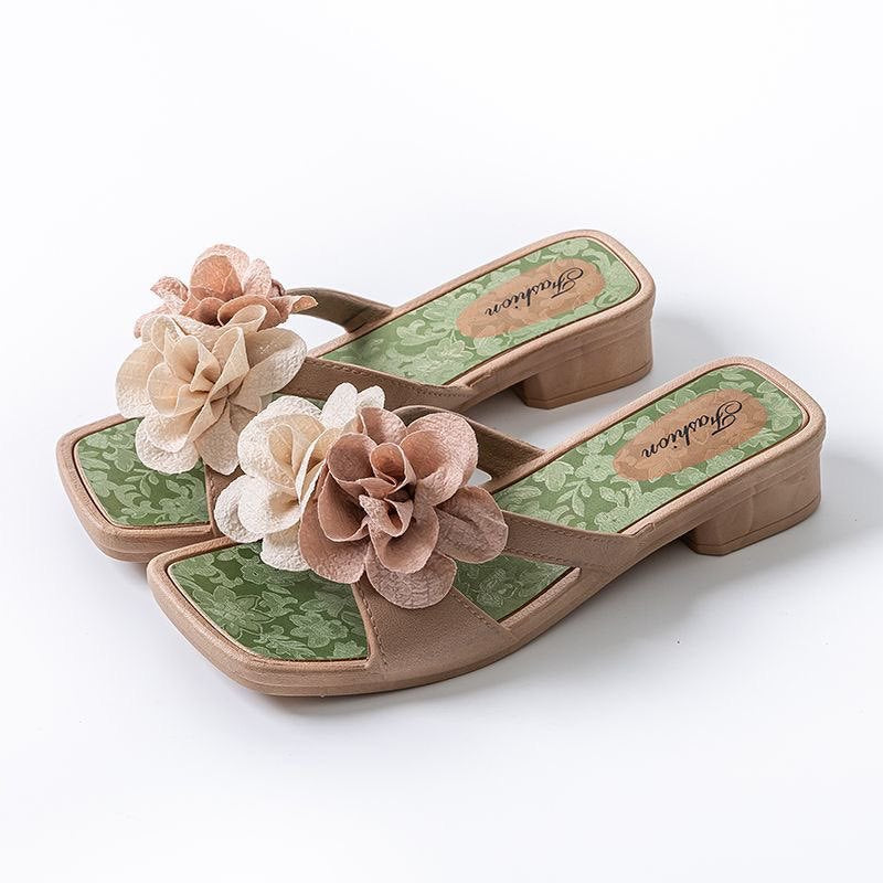 New arrival wedge sandals and slippers for women to wear when going out, non-slipaccessible luxuryladieswear style easiest for match sandals, beautiful flower sandals for women