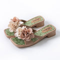 2026 new women's wedge sandals: chic, height-boosting, floral design, versatile summer slides - non-slip & perfect for outdoor wear