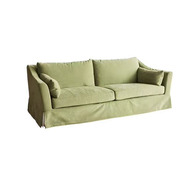 Simple modern fabric sofa living room removable and washable cream wind sofa down cotton and linen wabi sand wind sofa