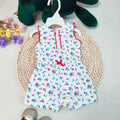 Export original order female infant one-piece short-sleeved summer jumpsuit pure cotton casualcute short climbing summer climbing suit