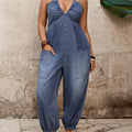 new arrivals: plus size women's deep v ruched loose fit jogger cargo pants for , , and european & american markets