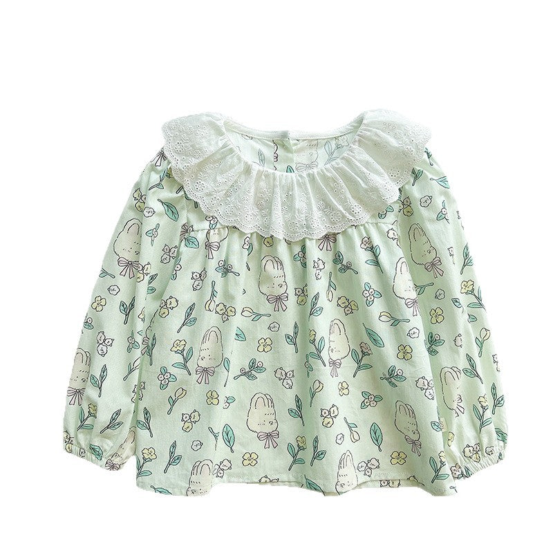 Girls' long-sleeved blouse with peter pan collar - new autumn  collection - korean style, stylish and chic, perfect for layering