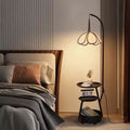 Medieval style side table floor lamp living room sofa decoration storage rack table lamp coffee table all-in-one atmosphere popular
