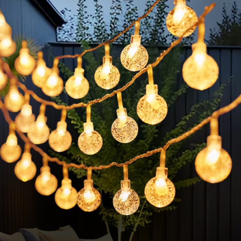 LED solar light string outdoor camping atmosphere flashing lights small colorful lights, garden atmosphere lights Christmas decoration string lights