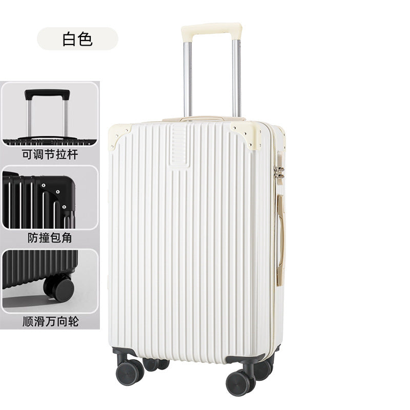 Retro large-capacity men's and women's suitcases 20-inch password case universal wheel suitcase strong trolley case boarding case