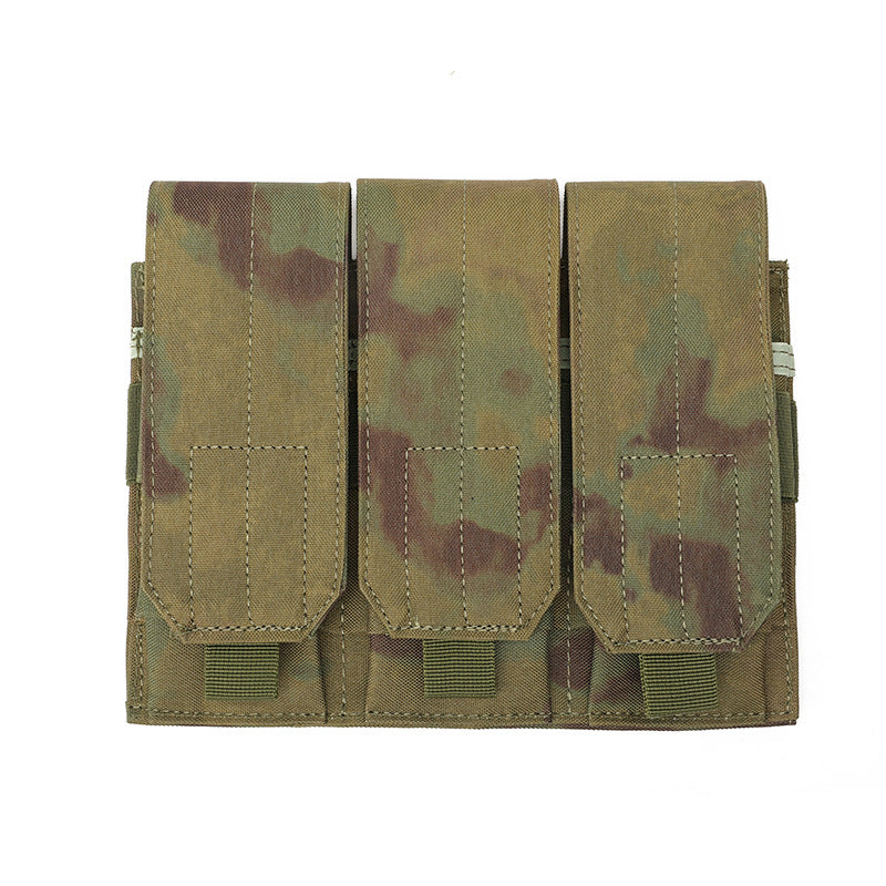 Outdoor tactical storage bag Triple magazine bag Tactical vest MOLLE accessory bag Magazine quick pull cover storage bag