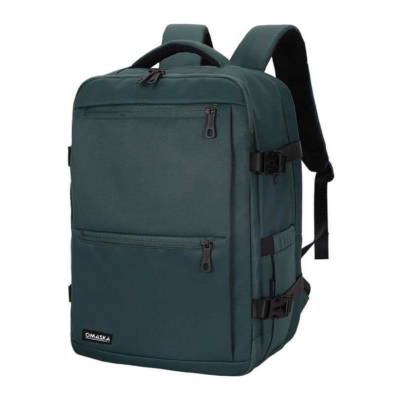 Cross-border new large-capacity backpack, men's and women's high-end sense, simple and breathable business backpack, multi-functional casual backpack