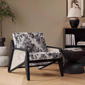 Black + floral cushion