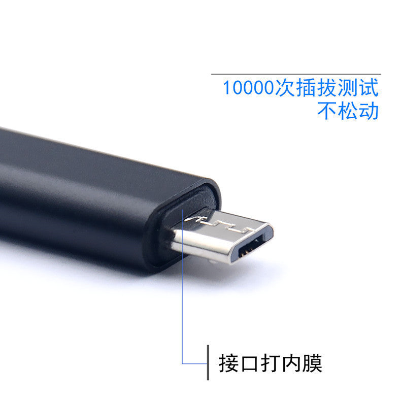Type-c female to micro usb otg adapter for android v8 charging and data transfer - 5-pin converter (tpc)