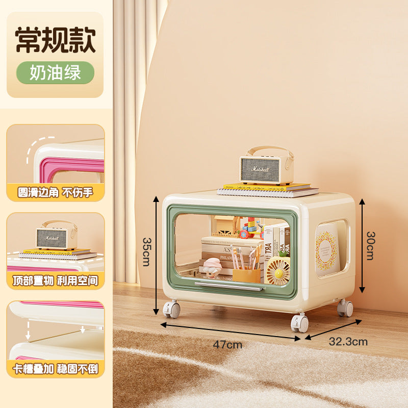 Children's toy storage cabinet Household living room Snack locker Large capacity bookcase Baby baby products storage box