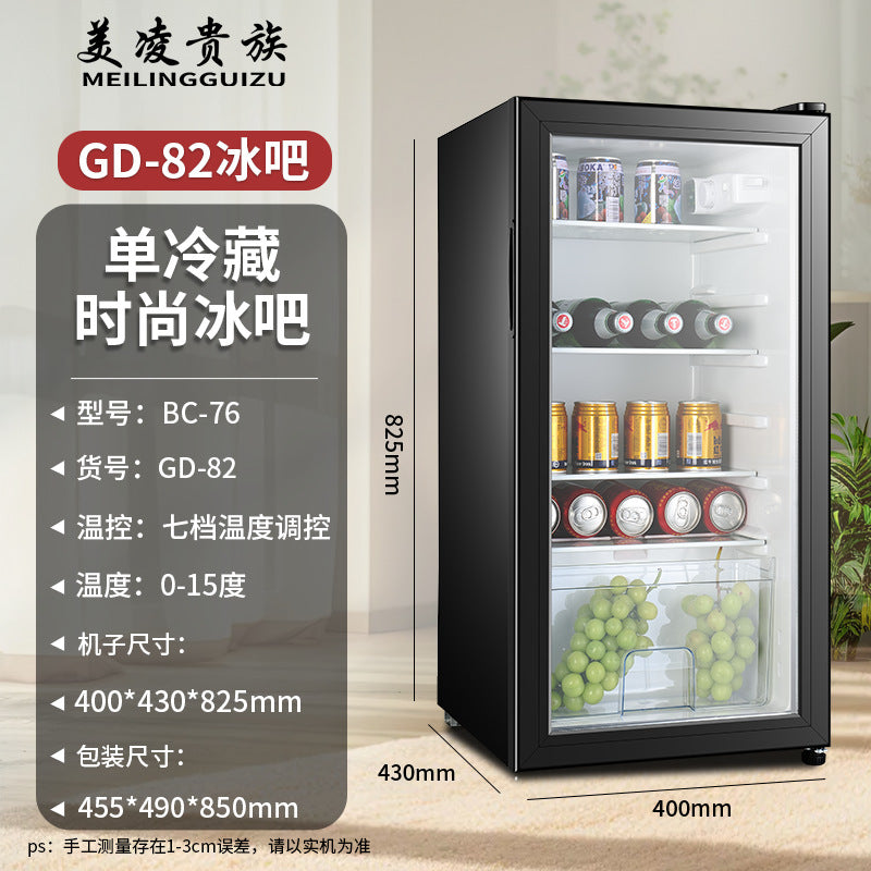 Chigo ice bar hotel b&b refrigerated ice bar small freezer transparent door refrigerator wine cabinet hotel small refrigerator