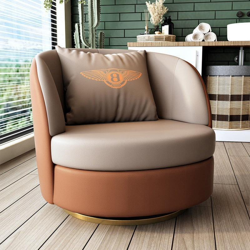 Modern minimalist cat paw leather sofa chair - trendy apartment bedroom balcony living room single seater light luxury sofa table and chair set