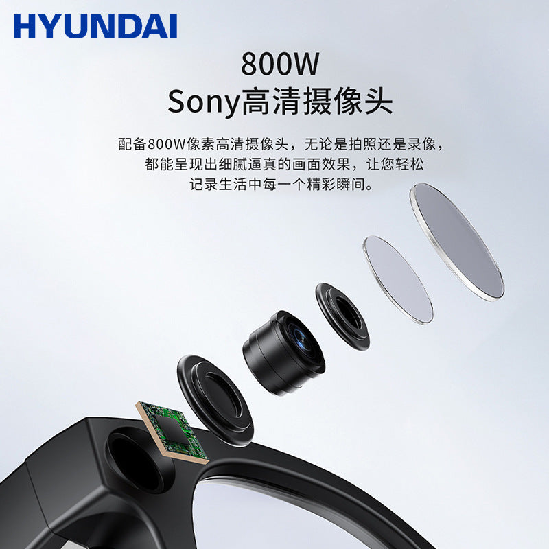 Hyundai g16 smart ai glasses with camera: high-definition photo & video recording, calls, object recognition, and translation