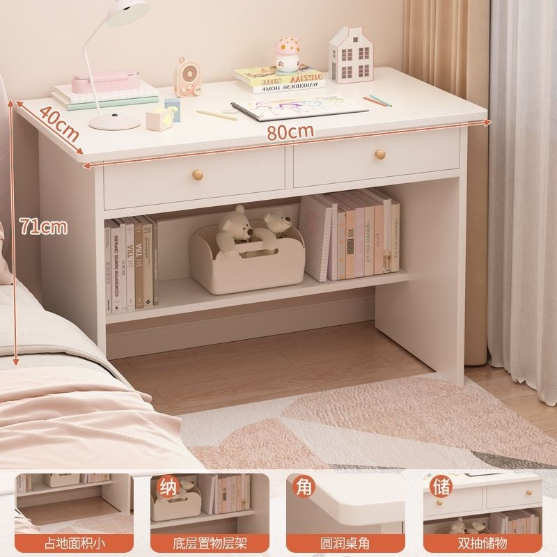 For home table cabinet combination student computer desk small apartment with bookshelf simple desk bedroom wall-mounted one-piece desk cabinet