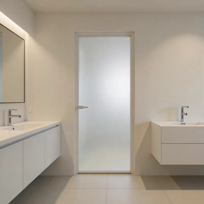 Bathroom toilet door extremely narrow glass door indoor aluminum alloy door for home waterproof opening door modern casual