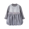 Girls' chic tweed-style patchwork mesh fleece-trimmed tulip skirt & versatile sweater two-piece set - trendy style