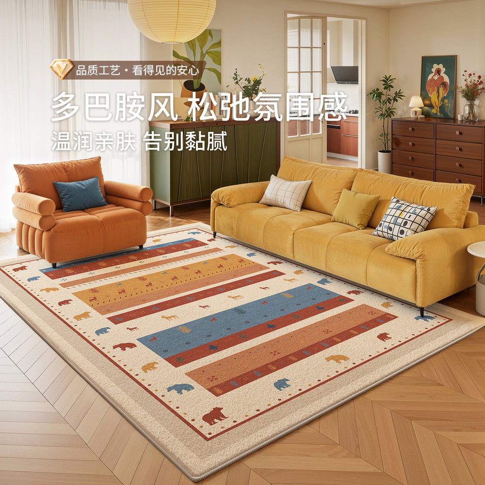 Carpet living room dopamine american retro medieval style no-wash and wipeable sofa floor mat waterproof anti-fouling bedroom carpet