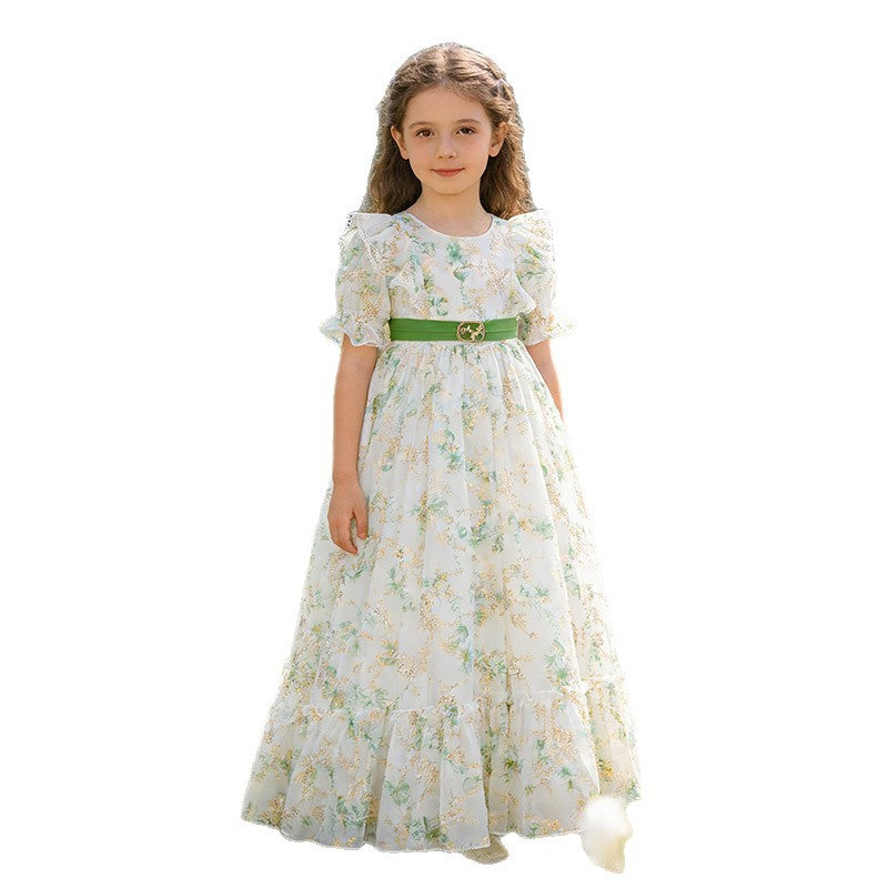 Girls' chiffon dress - new  summer collection - printed beach dress - vacation style - kids' dress - in stock & ready to ship (dropshipping available)