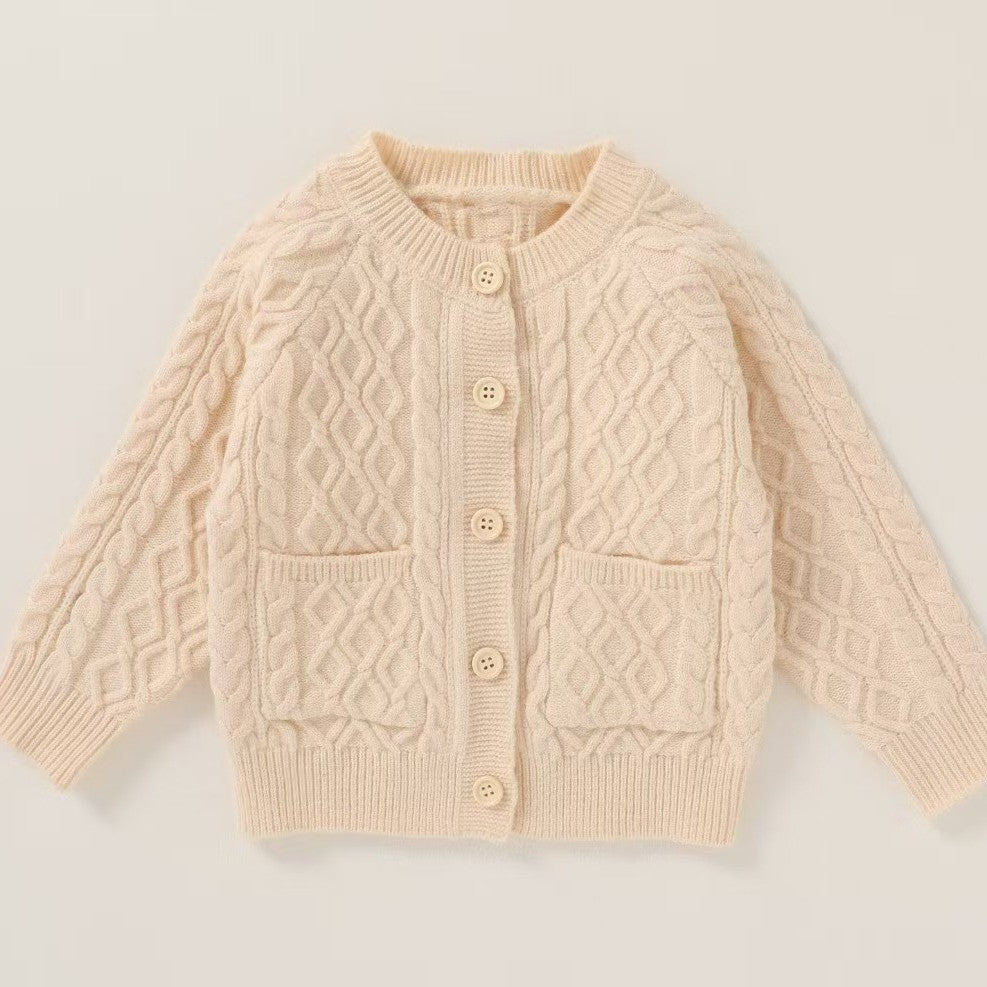 Men's and women's children's sweateroutwear wavy style woolen fall and winternew arrivalkidsheattechflap pocket pantssweater