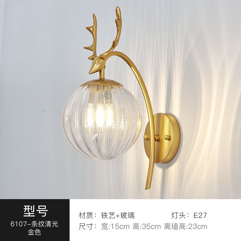 Minimalist chic wall sconce - new creative deer antler design for bedroom bedside, nordic style living room background wall, hallway, and aisle lighting