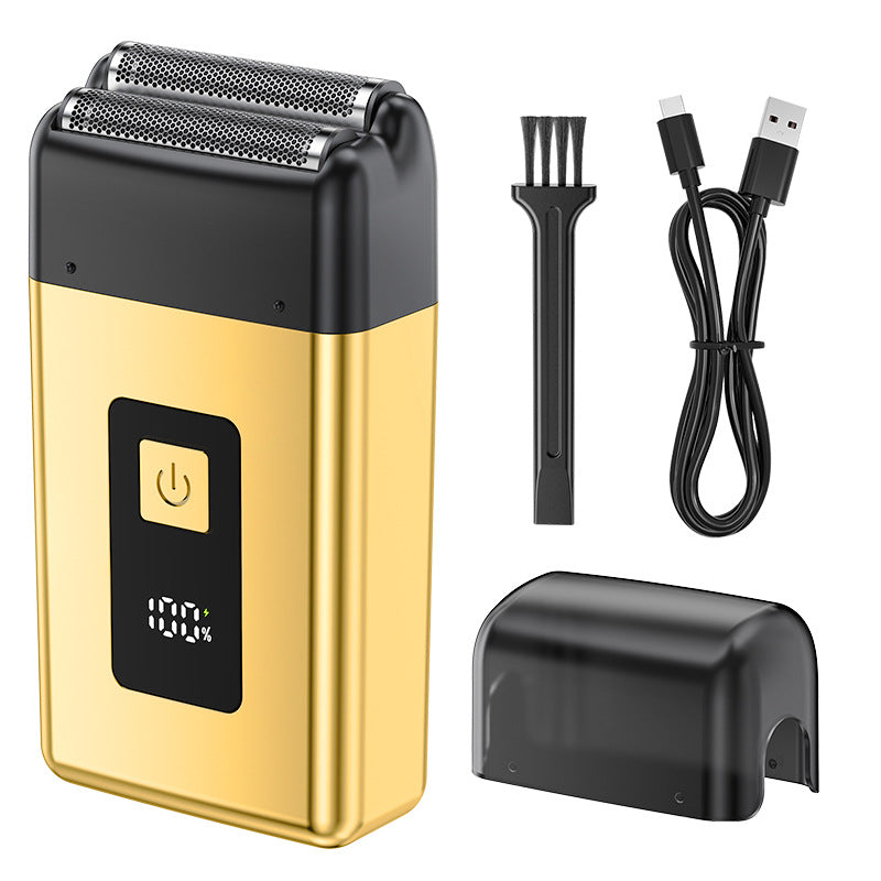 reciprocating double-blade electric shaver, portable, car-mounted, waterproof, menfor home, fast charging razor