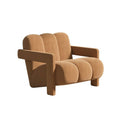 Nordic cream style single sofa living room bedroom balcony lazy chair sofa chair casual table and chair furniture frosted velvet