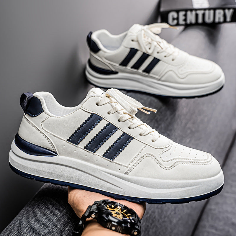 Spring men's dad shoes breathable chunky sole casual lightweight 2026 sneakers new versatile white shoes