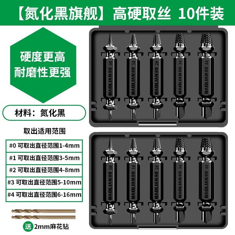 Broken wire extractor, broken screw head extractor, handy gadget, sliding wire, reverse thread taper, special wire extractor, rusty wire tap removal