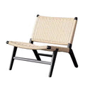 Scandinavian solid wood rope lounge chair single sofa chair b&b hotel lazy chair balcony casual saddle chair reading chair