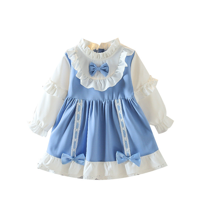 Girls' bowknot lolita dress - new spring/autumn  collection - sweet lace princess dress for little girls - dropshipping available