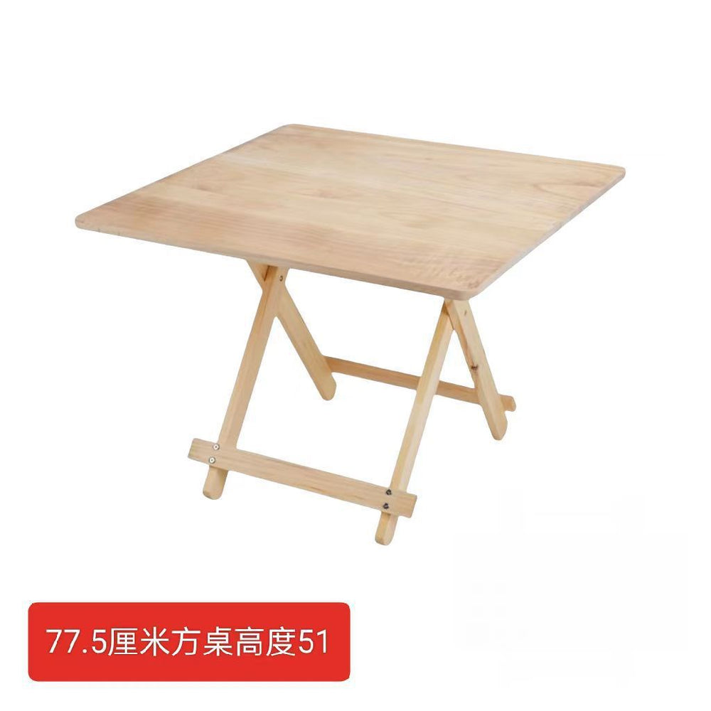 Solid wood folding table - portable dining table - perfect for rentals, simple folding table, square folding table, night market stall table, outdoor folding table