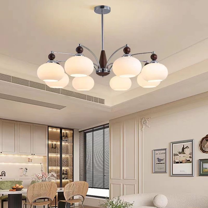Nordic medieval style living room lamp chandelier modern casual restaurant chandelier study bedroom medieval magic bean chandelier lamp